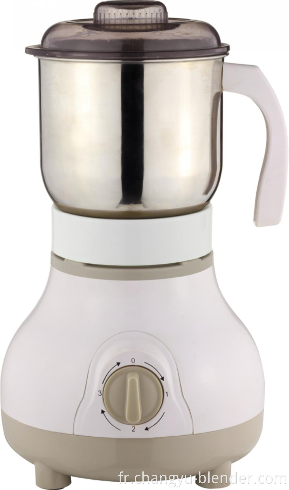 Commercial electric coffee bean grinder in the kitchen